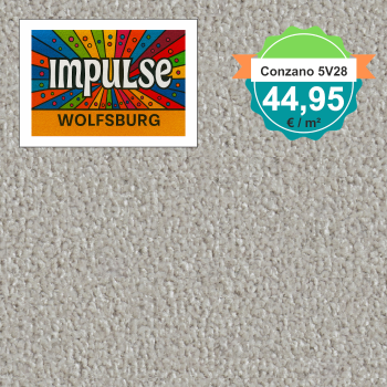 Vorwerk Teppichboden Conzano 5V28 hellgrau – Quadratformat, Teppichboden in hellem Grauton für klare Raumgestaltung, nur 44,95 €